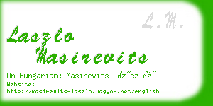 laszlo masirevits business card